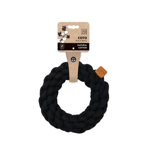 brsp-10648208 M-PETS COTO BLACK RING 18CM ÖRGÜ HALKA OYUNCAK