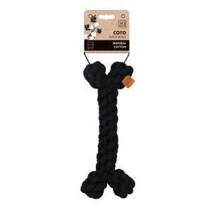 brsp-10649008 M-PETS COTO BLACK BONE 30CM ÖRGÜ KEMİK OYUNCAK