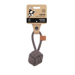 brsp-10651813 M-PETS COTO GREY LOOP BALL 6,5CM ÇEKMELİ ÖRGÜ TOP OYUNCAK