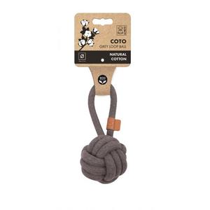 brsp-10651913 M-PETS COTO GREY LOOP BALL 8CM ÇEKMELİ ÖRGÜ TOP OYUNCAK