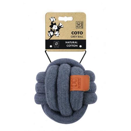 brsp-10652313 M-PETS COTO GREY BALL 15CM ÖRGÜ TOP OYUNCAK