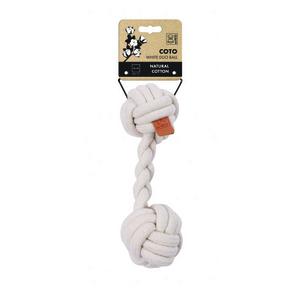 brsp-10653001 M-PETS COTO WHİTE DUO BALL 28CM ÖRGÜ OYUNCAK 