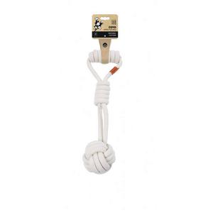brsp-10653301 M-PETS COTO WHİTE TUG BALL 36CM ÖRGÜ OYUNCAK