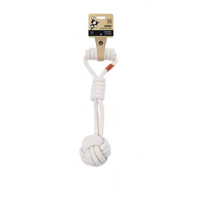 brsp-10653301 M-PETS COTO WHİTE TUG BALL 36CM ÖRGÜ OYUNCAK