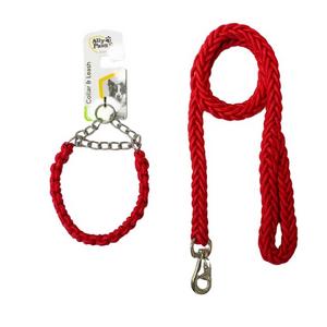 brsp 10713 ALLY PAWS COLLAR & LEASH (M) 2CMX120CM