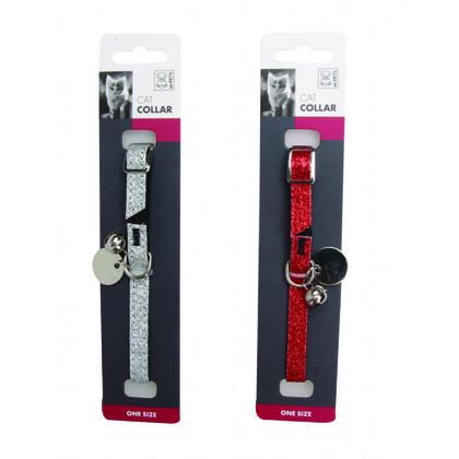 brsp 10813299 M-PETS GLITTER SİMLİ ZİLLİ KEDİ BOYUN TASMASI