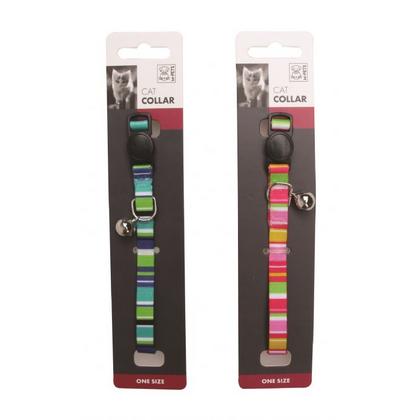 brsp 10813499 M-PETS STRIPES ZİLLİ KEDİ BOYUN TASMASI greenpink