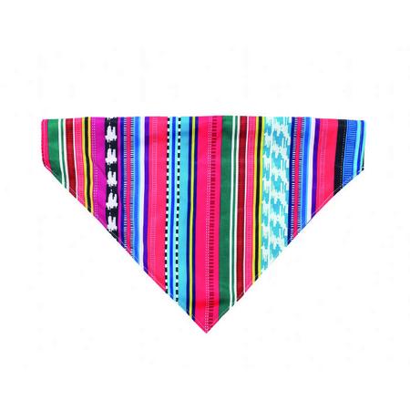 BRSP-10840099 M-PETS URBAN STYLE JAZZ STRIPES BANDANA COLLAR (S)