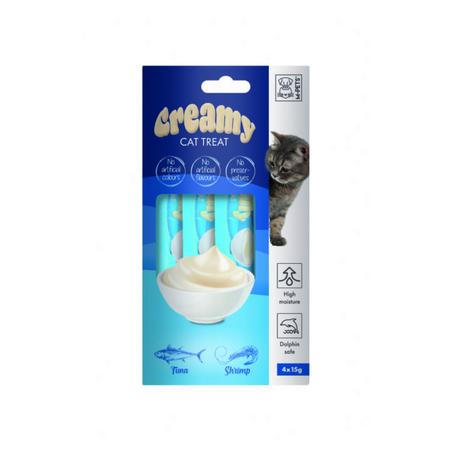 brsp 19038199 M-PETS CREAMY TON BALIKLI KARİDESLİ KEDİ ÖDÜLÜ 4X15GR