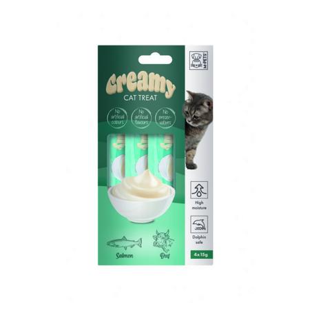 brsp 19038299 M-PETS CREAMY SOMON BALIKLI BİFTEKLİ KEDİ ÖDÜLÜ 4X15GR