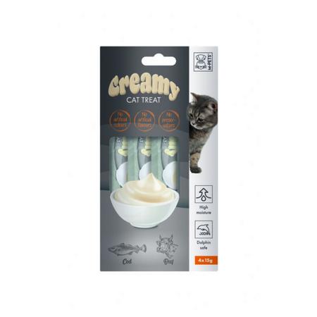 brsp 19038399 M-PETS CREAMY MORİNA BALIKLI BİFTEKLİ KEDİ ÖDÜLÜ 4X15GR