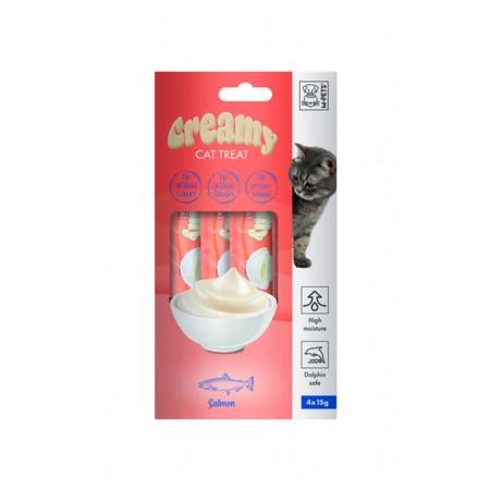 brsp 19038699 M-PETS CREAMY SOMON BALIKLI KEDİ ÖDÜLÜ 4X15GR