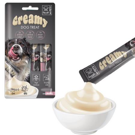 brsp 19039399 M-PETS KÖPEK ÖDÜLÜ CREAMY MORİNA BALIKLI BİFTEKLİ 4X15GR