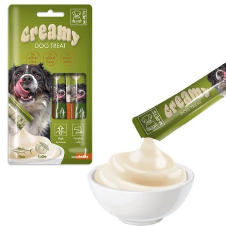 brsp 19039799 M-PETS KÖPEK ÖDÜLÜ CREAMY TON BALIKLI DENİZ TARAKLI 4X15GR
