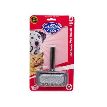 brsp 203711-CATDOGLİFE KEDİ ve KÖPEKLER İÇİN AHŞAP TELLİ FIRÇA (M)