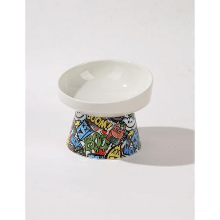 BRSP-20501499 M-PETS URBAN STYLE TILTD SERAMİK MAMA KABI 150ML MİX COLOR