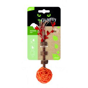 BRSP-20640199 M-PETS CHARMY AMULET MATATABİ KEDİ OYUNCAĞI ORANGE