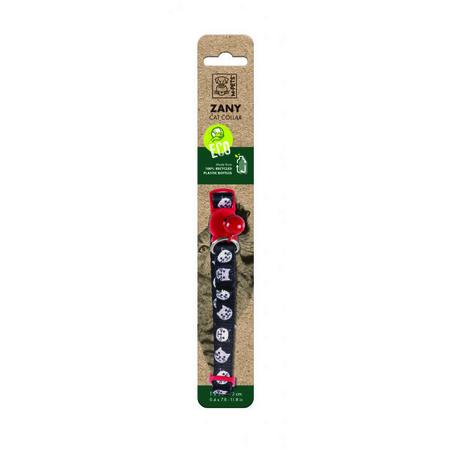 brsp 20800799 M-PETS ZANY KEDİ BOYUN ZİLLİ TASMASI BLACK/RED