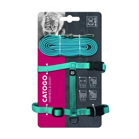 brsp 20801099 M-PETS CATOGO KEDİ GÖĞÜS TASMASI+GEZDİRME SETİ BLUE