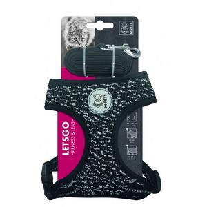 Letsgo Kedi Göğüs Tasması Gezdirme Black White 20801199