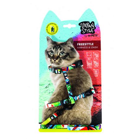 BRSP-20801699 M-PETS URBAN STYLE FREESTYLE KEDİ GÖĞÜS TASMASI SET