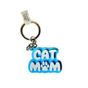Cat Mom Mavi Anahtarlık PLA1024