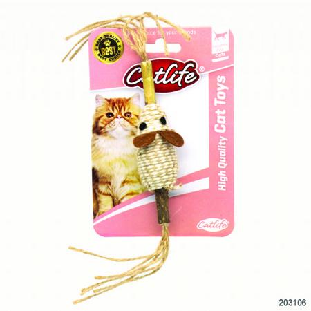 Catlife Kediler İçin İpli Fare Oyuncak 203106-brsp