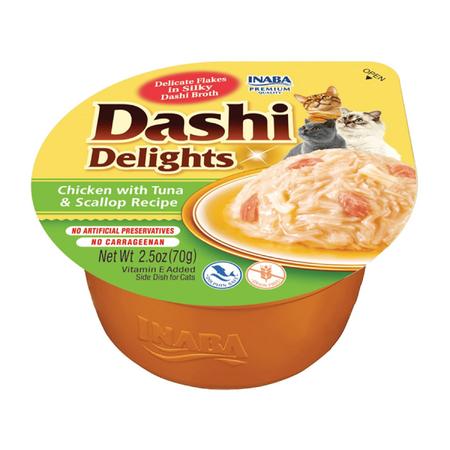 CİAO DASHİ CHURU DELİGHTS TAVUK & TON BALIĞI VE DENİZ TARAKLI KEDİ ÇORBASI 70 GR çzp-EU863