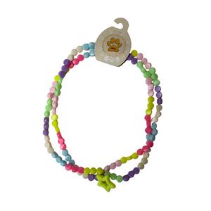 Çiftli Renkli Boncuklu Kolye M