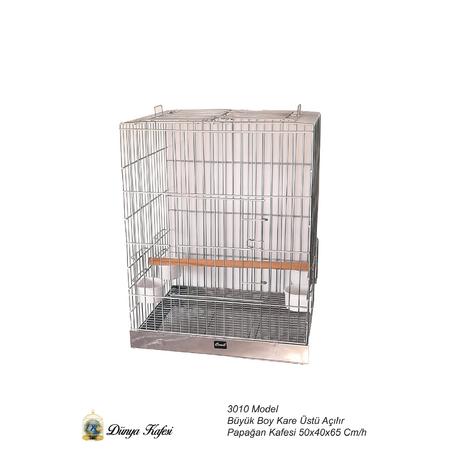 CK-3010 BÜYÜK BOY KARE ÜSTÜ AÇILIR PAPAĞAN KAFESİ