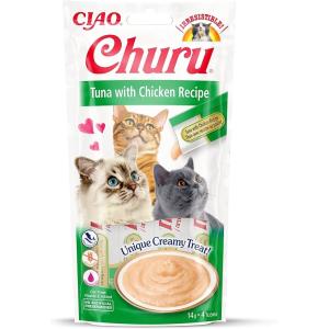 CZP-EU102 Ciao Churu Cream Tuna ve Tavuklu Kedi Ödül Kreması 4 x 14  4 x 14 Gr