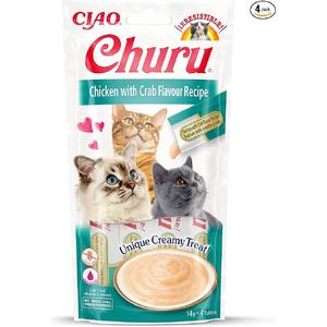 CZP-EU109 Ciao Churu Cream Tavuklu ve Yengeçli Kedi Ödül Kreması 4 x 14 Gr 