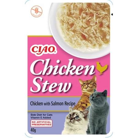 CZP-EU813 CİAO CHİCKEN STEW TAVUK GÜVEÇ VE SOMONLU PATE 40 GR