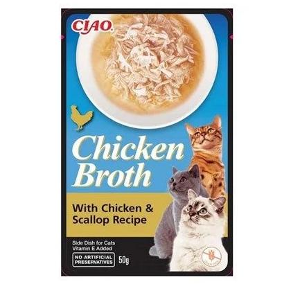 CZP-USA823  CİAO CHİCKEN BROTH TAVUK SULU VE DENİZ TARAKLI KEDİ ÇORBASI 50 GR