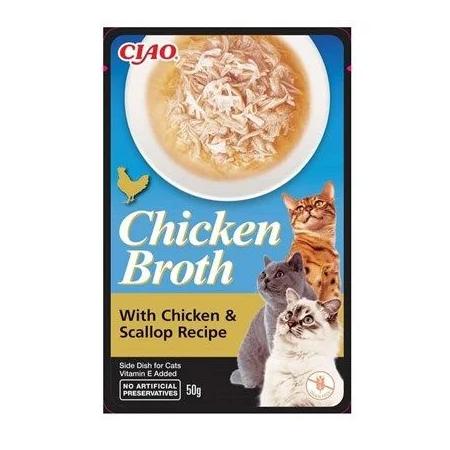 CZP-USA823  CİAO CHİCKEN BROTH TAVUK SULU VE DENİZ TARAKLI KEDİ ÇORBASI 50 GR
