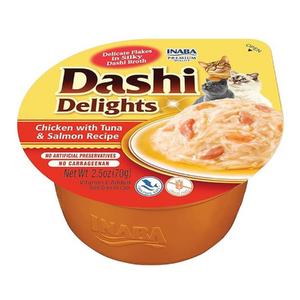 CZP-EU862 CİAO DASHİ DELİGHTS TAVUK & TON VE SOMON BALIKLI KEDİ ÇORBASI 70 GR