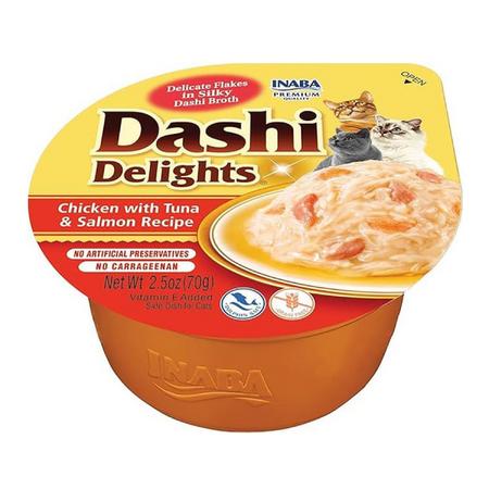 CZP-EU862 CİAO DASHİ DELİGHTS TAVUK & TON VE SOMON BALIKLI KEDİ ÇORBASI 70 GR