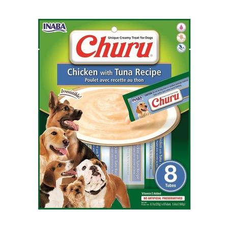 CZP-EUD602 NABA CİAO CHURU TON BALIKLI VE TAVUKLU TAMAMLAYACI KÖPEK ÖDÜL MAMASI 8 X 20 GR