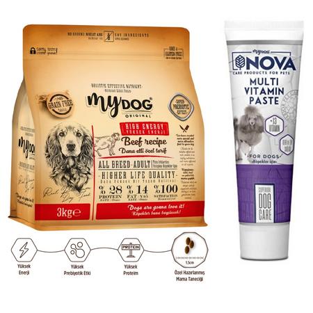 Dana Etli Yüksek Enerji Yetişkin Köpekler İçin Bağışıklık Sistemi Güçlendirici Paketi