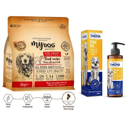 Dana Etli Yüksek Enerji Yetişkin Köpekler İçin Besleyici İkili Paketi