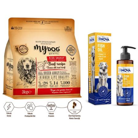 Dana Etli Yüksek Enerji Yetişkin Köpekler İçin Besleyici İkili Paketi