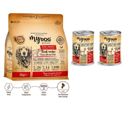 Dana Etli Yüksek Enerji Yetişkin Köpekler İçin Lezzet Paketi 