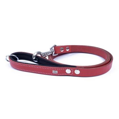 Deri Köpek Gezdirme Kayışı 2x140cm Kırmızı