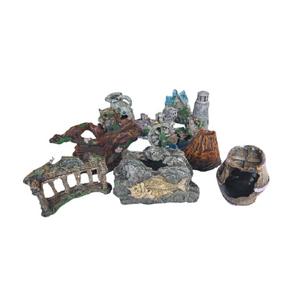 dkr orta (13 -29 cm muhtelif dekor) Tekli akvaryum dekoru