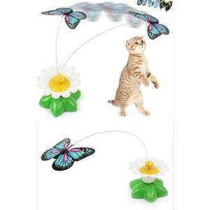360 Derece Dönen Pilli Kelebek Kedi Oyuncağı DG-1031 ICT