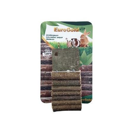 Doğal Ahşap Kemirgen Merdiveni Tek Platformlu 7*30cm kyp 453-L204