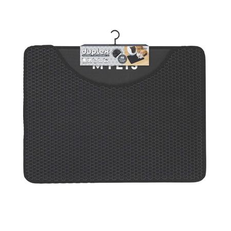 DUPLEX ELEKLİ KEDİ KUMU PASPASI SİYAH 60X45CM 20117903