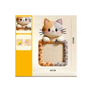 Duvara Yapışan Kedi Tırmalama 3Boyutlu Ponçik Kedi