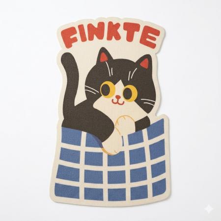 Duvara Yapışan Kedi Tırmalama Finkte Kedi