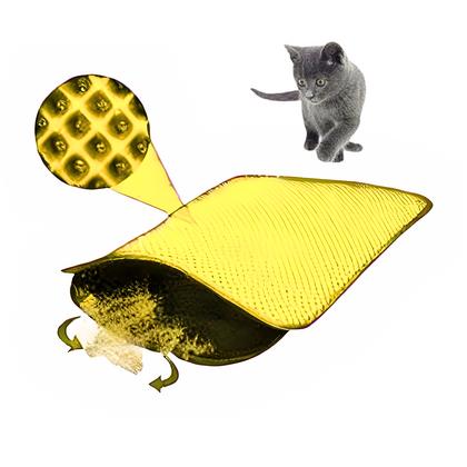 Elekli Kedi Tuvalet Önü Paspası 40 x 55 Cm Sarı zpü